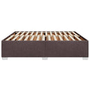 vidaXL sötétbarna szövet ágykeret matrac nélkül 200 x 200 cm