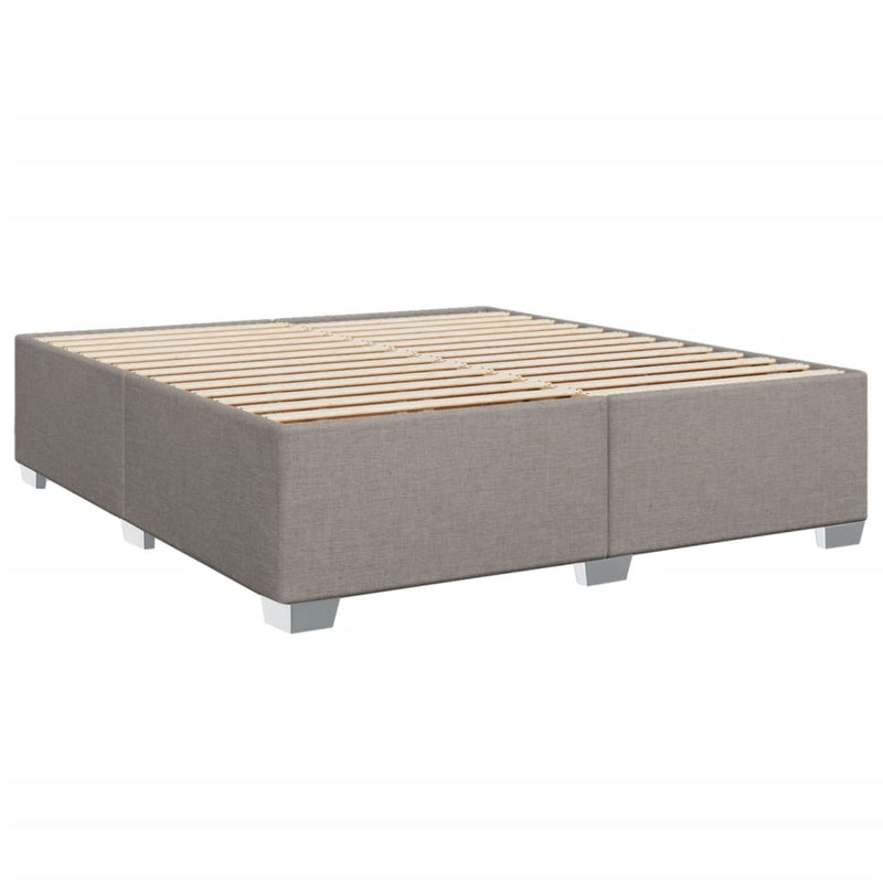 vidaXL tópszínű szövet ágykeret matrac nélkül 200 x 200 cm