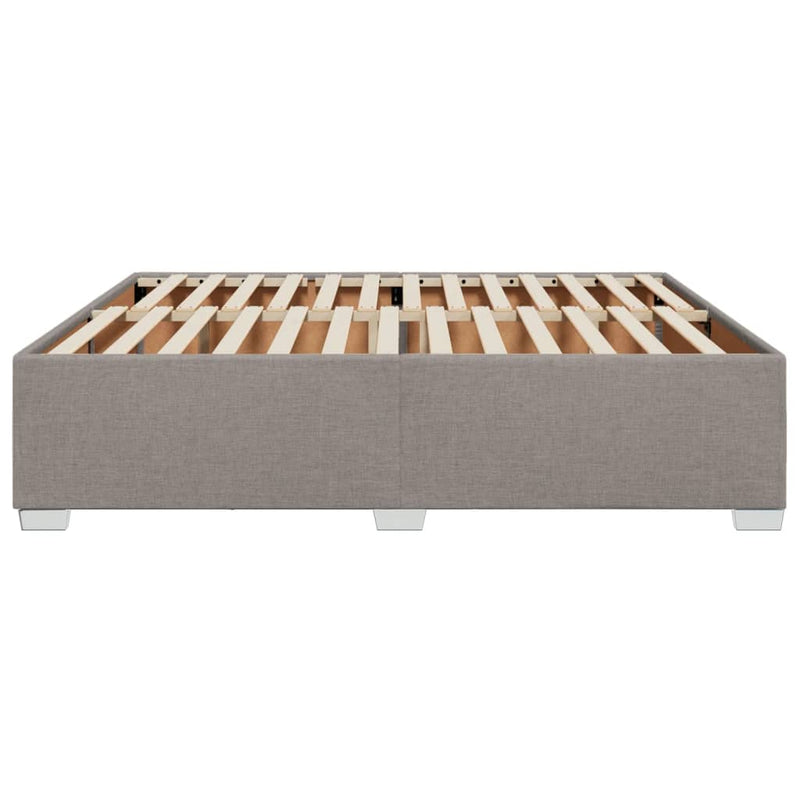 vidaXL tópszínű szövet ágykeret matrac nélkül 200 x 200 cm