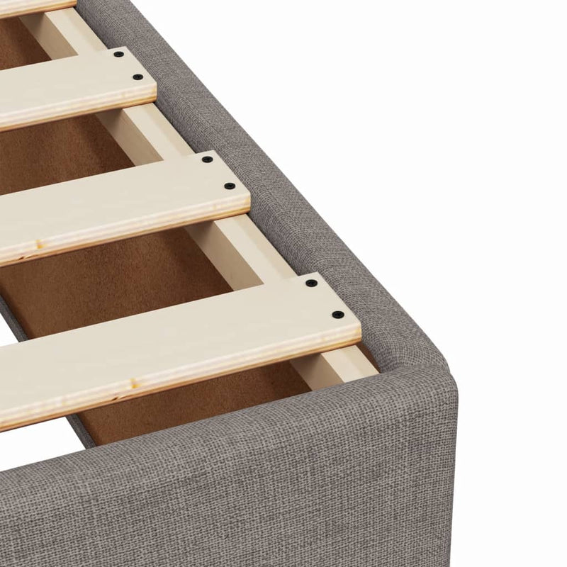 vidaXL tópszínű szövet ágykeret matrac nélkül 200 x 200 cm