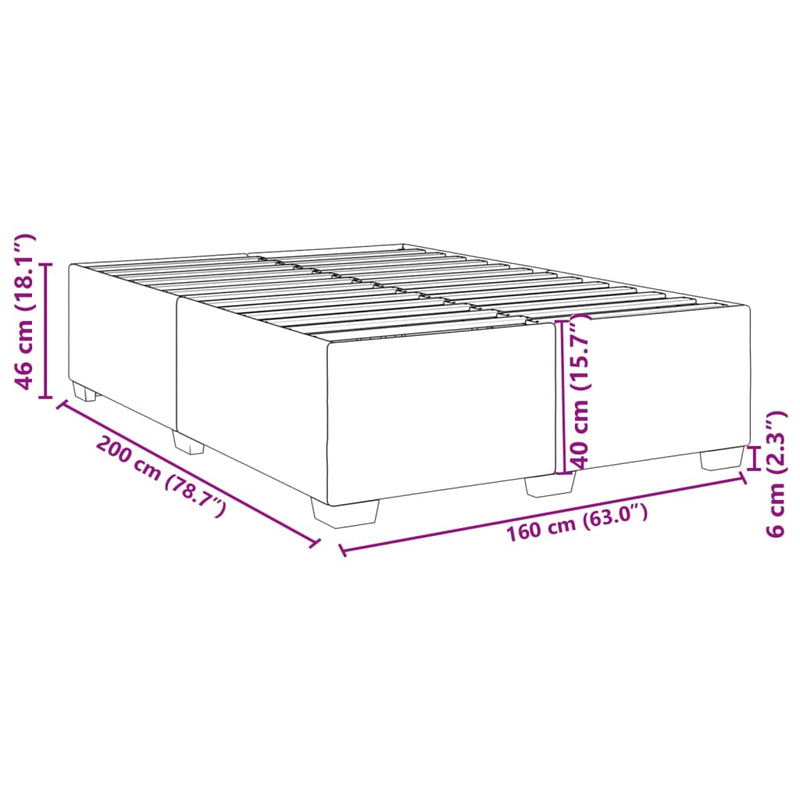 vidaXL fehér műbőr ágykeret 160x200 cm