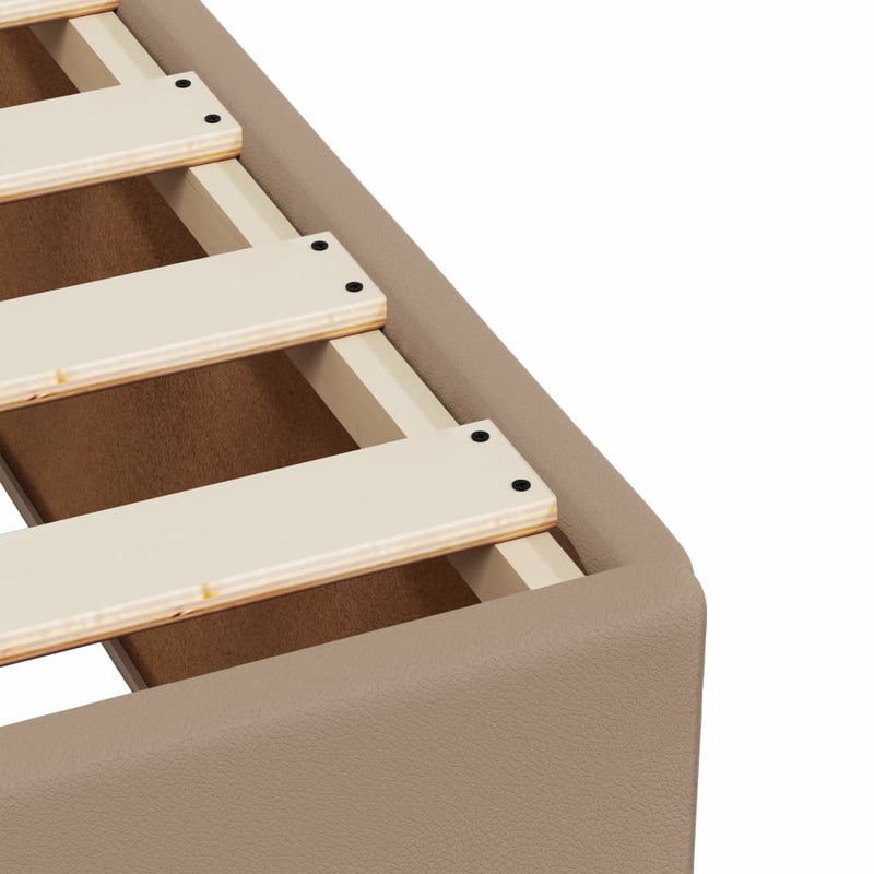 vidaXL cappuccino színű műbőr ágykeret 180x200 cm