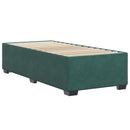 vidaXL sötétzöld bársony ágykeret matrac nélkül 90x200 cm