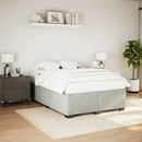 vidaXL világosszürke bársony ágykeret matrac nélkül 140 x 190 cm