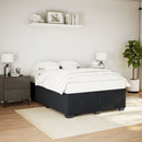 vidaXL fekete bársony ágykeret matrac nélkül 140 x 190 cm
