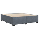 vidaXL sötétszürke bársony ágykeret matrac nélkül 200 x 200 cm