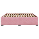 vidaXL rózsaszín bársony ágykeret 200x200 cm