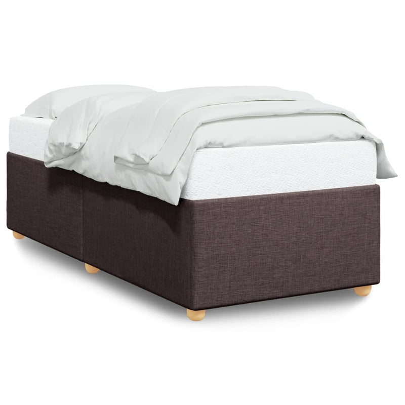 vidaXL sötétbarna szövet ágykeret matrac nélkül 80x200 cm