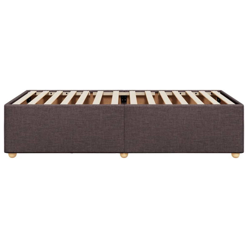 vidaXL sötétbarna szövet ágykeret matrac nélkül 80x200 cm