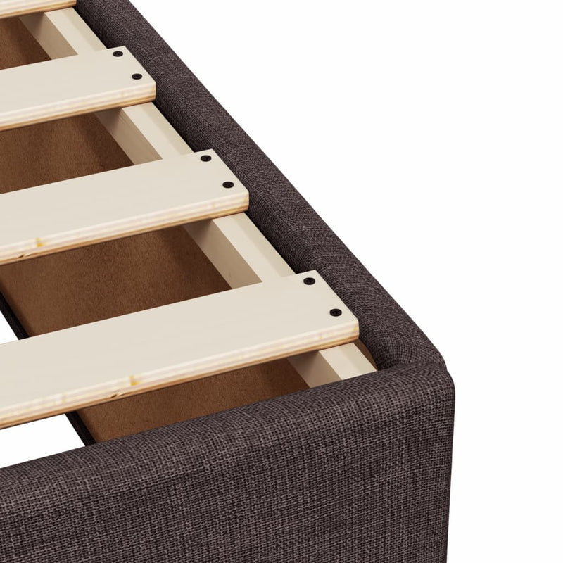 vidaXL sötétbarna szövet ágykeret matrac nélkül 80x200 cm