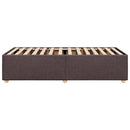 vidaXL sötétbarna szövet ágykeret matrac nélkül 90x190 cm