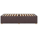 vidaXL sötétbarna szövet ágykeret matrac nélkül 90x200 cm