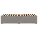 vidaXL tópszínű szövet ágykeret matrac nélkül 90x200 cm