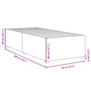 vidaXL tópszínű szövet ágykeret matrac nélkül 90x200 cm