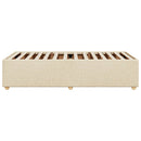 vidaXL krémszínű szövet ágykeret matrac nélkül 90x200 cm