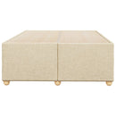 vidaXL ágykeret matrac nélkül krém 120x190 cm szövet