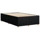 vidaXL fekete szövet ágykeret matrac nélkül 120x200 cm