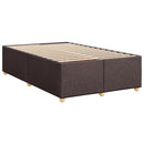 vidaXL sötétbarna szövet ágykeret matrac nélkül 120x200 cm
