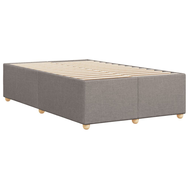 vidaXL tópszínű szövet ágykeret matrac nélkül 120x200 cm