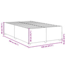 vidaXL tópszínű szövet ágykeret matrac nélkül 120x200 cm