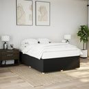 vidaXL fekete szövet ágykeret matrac nélkül 140 x 190 cm