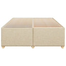 vidaXL krémszínű szövet ágykeret matrac nélkül 160 x 200 cm