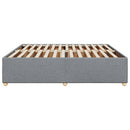 vidaXL világosszürke szövet ágykeret matrac nélkül 200 x 200 cm