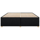vidaXL fekete szövet ágykeret matrac nélkül 200 x 200 cm