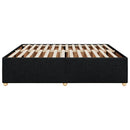 vidaXL fekete szövet ágykeret matrac nélkül 200 x 200 cm