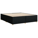 vidaXL fekete szövet ágykeret matrac nélkül 200 x 200 cm