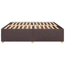 vidaXL sötétbarna szövet ágykeret matrac nélkül 200 x 200 cm