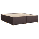 vidaXL sötétbarna szövet ágykeret matrac nélkül 200 x 200 cm