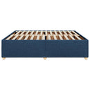 vidaXL kék szövet ágykeret matrac nélkül 200 x 200 cm