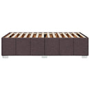 vidaXL sötétbarna szövet ágykeret matrac nélkül 90x200 cm