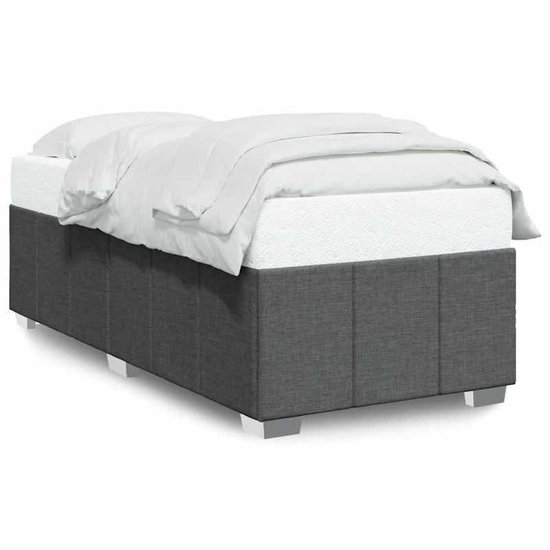 vidaXL sötétszürke szövet ágykeret matrac nélkül 100x200 cm