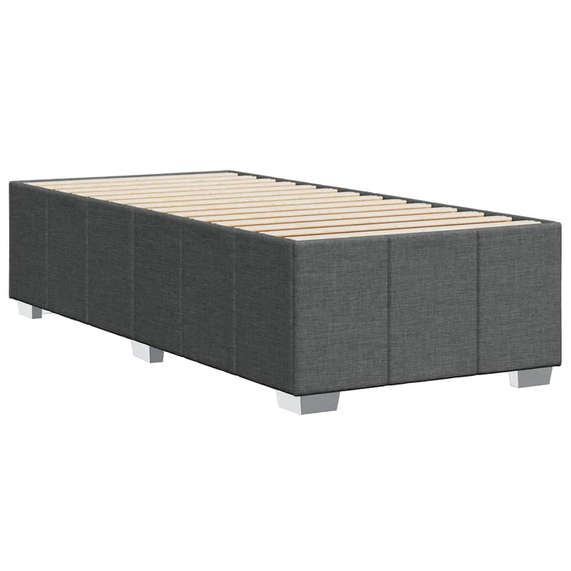 vidaXL sötétszürke szövet ágykeret matrac nélkül 100x200 cm