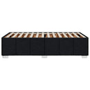 vidaXL fekete szövet ágykeret matrac nélkül 100x200 cm