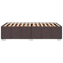 vidaXL sötétbarna szövet ágykeret matrac nélkül 100x200 cm