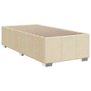 vidaXL krémszínű szövet ágykeret matrac nélkül 100x200 cm
