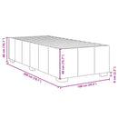 vidaXL krémszínű szövet ágykeret matrac nélkül 100x200 cm