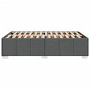 vidaXL sötétszürke szövet ágykeret matrac nélkül 120x200 cm