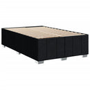 vidaXL fekete szövet ágykeret matrac nélkül 120x200 cm