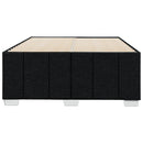 vidaXL fekete szövet ágykeret matrac nélkül 120x200 cm