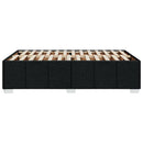 vidaXL fekete szövet ágykeret matrac nélkül 120x200 cm