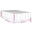 vidaXL fekete szövet ágykeret matrac nélkül 120x200 cm