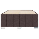 vidaXL sötétbarna szövet ágykeret matrac nélkül 120x200 cm