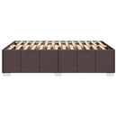 vidaXL sötétbarna szövet ágykeret matrac nélkül 120x200 cm