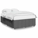vidaXL sötétszürke szövet ágykeret matrac nélkül 140 x 190 cm