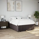 vidaXL sötétbarna szövet ágykeret matrac nélkül 140 x 190 cm
