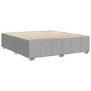 vidaXL világosszürke szövet ágykeret matrac nélkül 200 x 200 cm